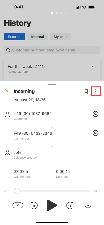 }




In the menu that opens, select **Share call recording**.

{{mobile_app_14.png?nolink&200|